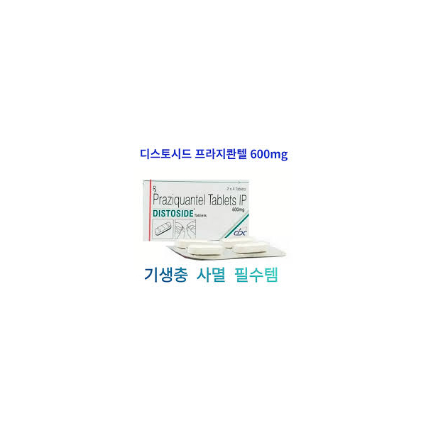 디스토시드 프라지콴텔 600mg 구충제 3박스 (24정)