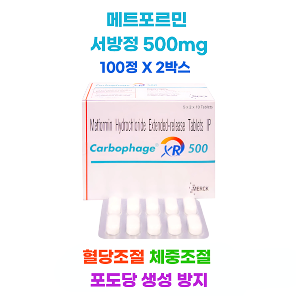 메트포르민  서방정 Carbophage XR 100정 2박스