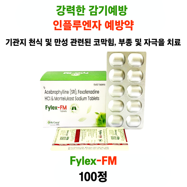 강력한 감기예방 인플루엔자 예방약   FYLEX-FM 100정