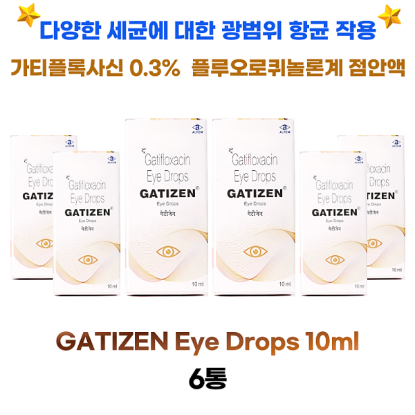 세균성 감염 치료 GATIZEN Eye Drops 10ml 6통
