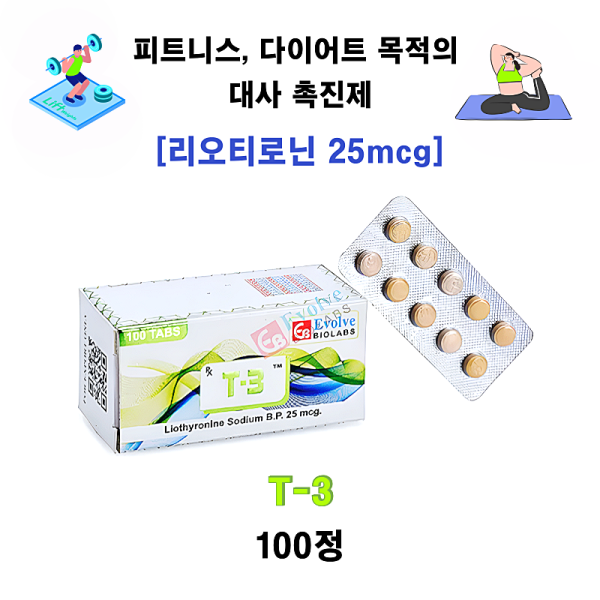 [리오티로닌 Liothyronine Sodium 25mcg]  T3  100정