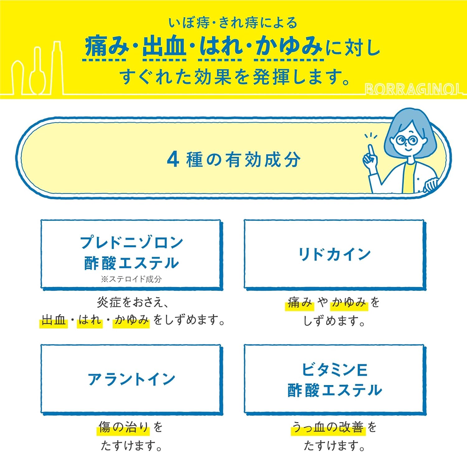 보라기놀 A 주입 연고 2g×10개
