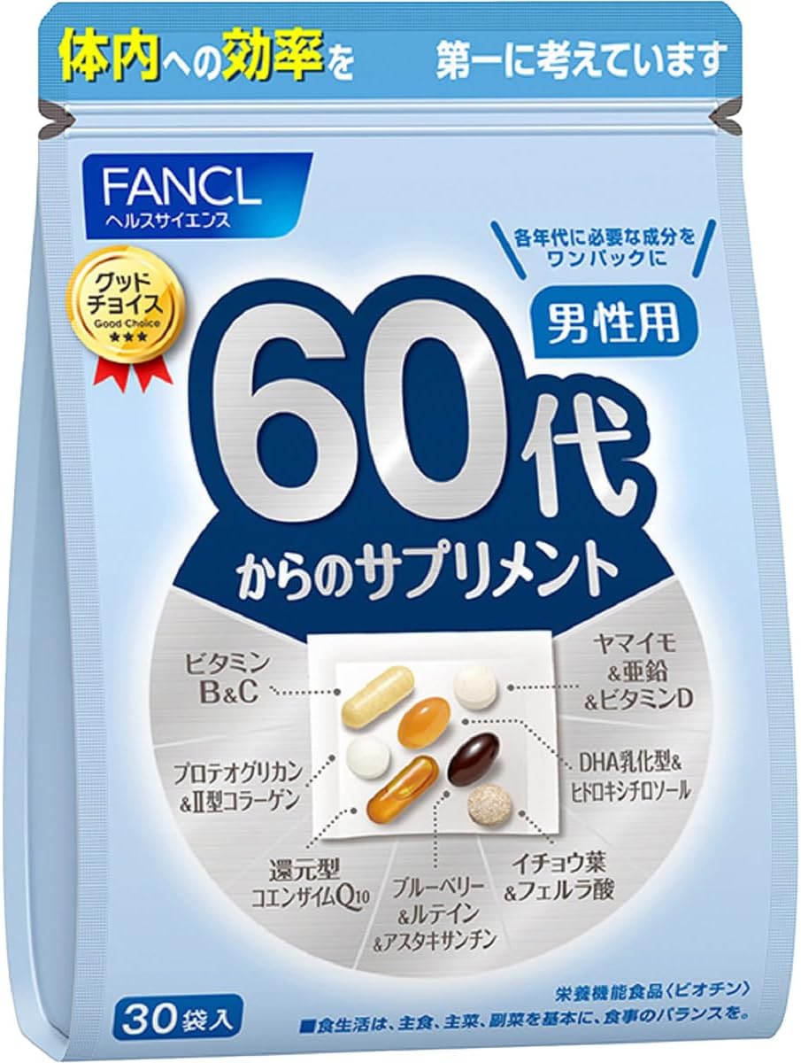 판클 60대 남성용 종합 비타민/영양제 15~30일분 / 30포