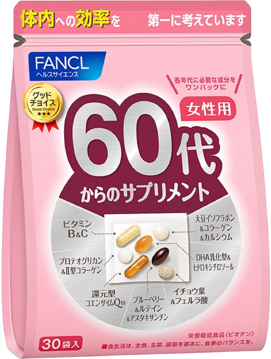 판클 60대 여성용 종합 비타민/영양제 15~30일분 / 30포
